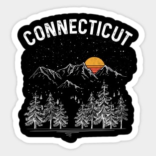 Vintage Retro Connecticut State Sticker